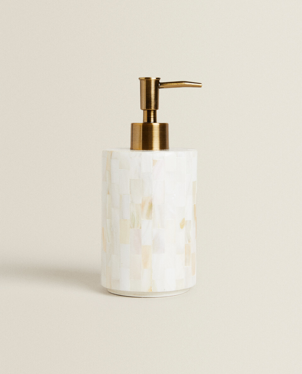 ROUND MOTHER-OF-PEARL DISPENSER