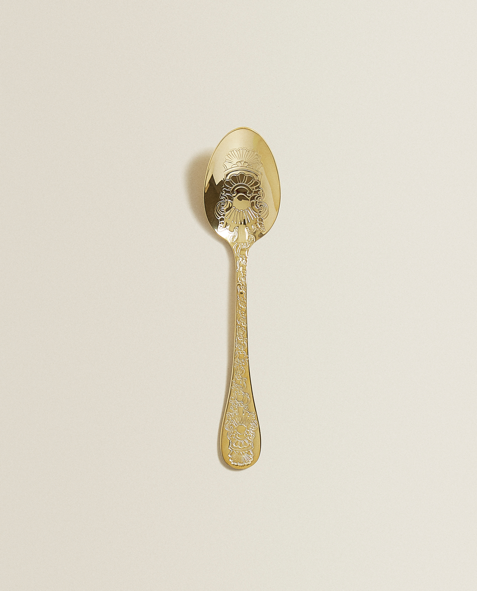 Engraved Gold Teaspoon