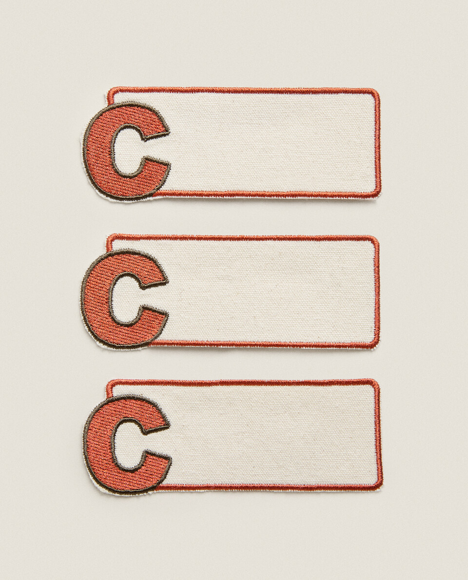 LETTER C CLOTHING PATCHES (PACK OF 3)
