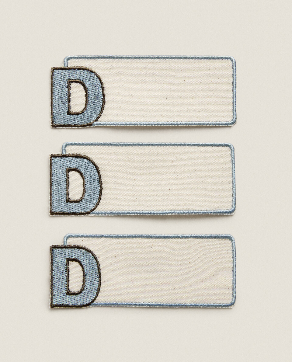 LETTER D CLOTHING PATCHES (PACK OF 3)