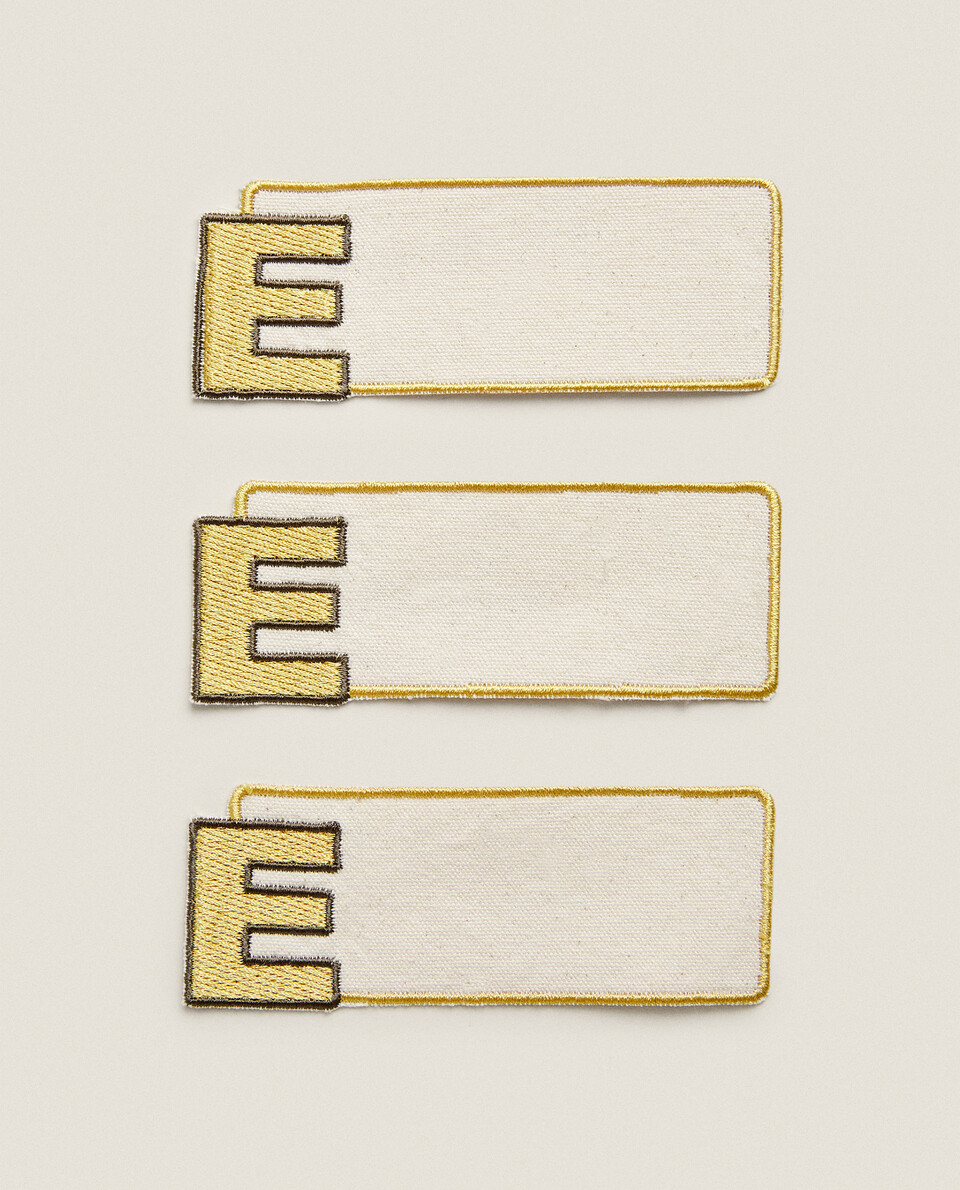 LETTER E CLOTHING PATCHES (PACK OF 3)