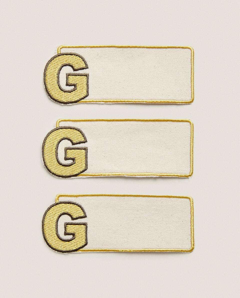 LETTER G CLOTHING PATCHES (PACK OF 3)