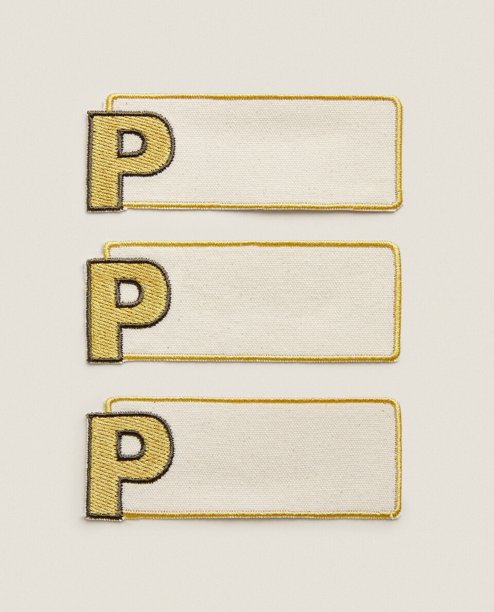 LETTER P CLOTHING PATCHES (PACK OF 3)