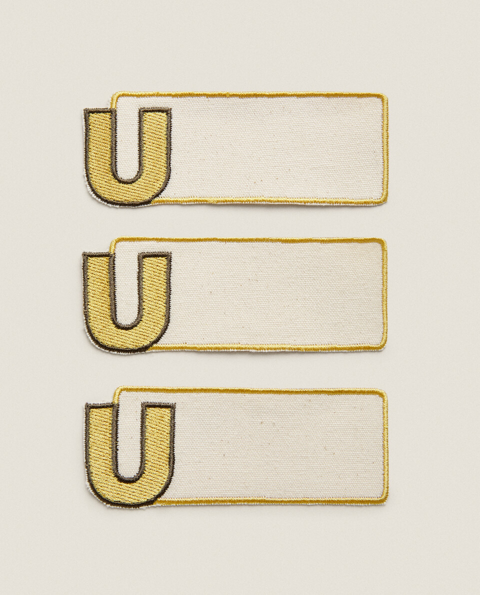 LETTER U CLOTHING PATCHES (PACK OF 3)