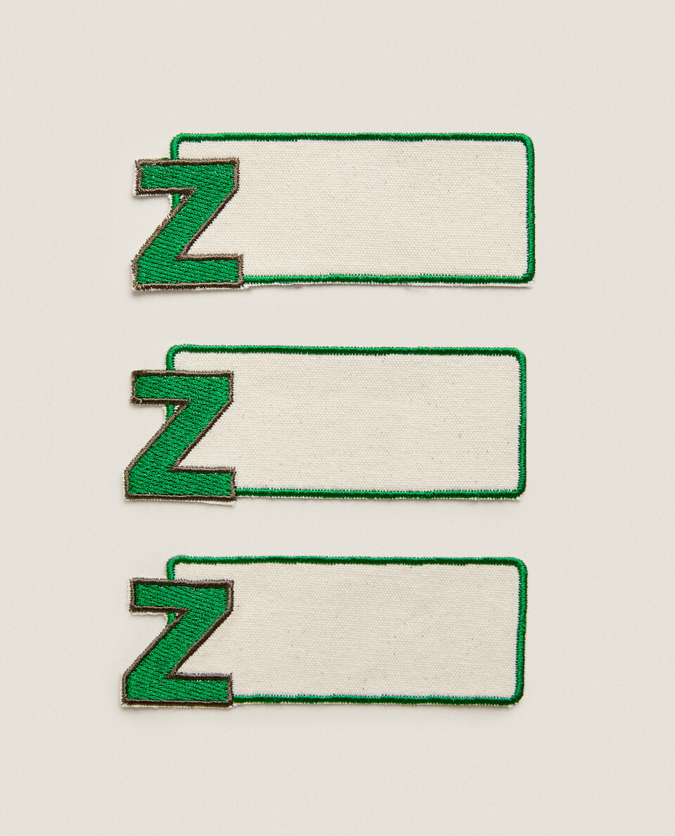 LETTER Z CLOTHING PATCHES (PACK OF 3)