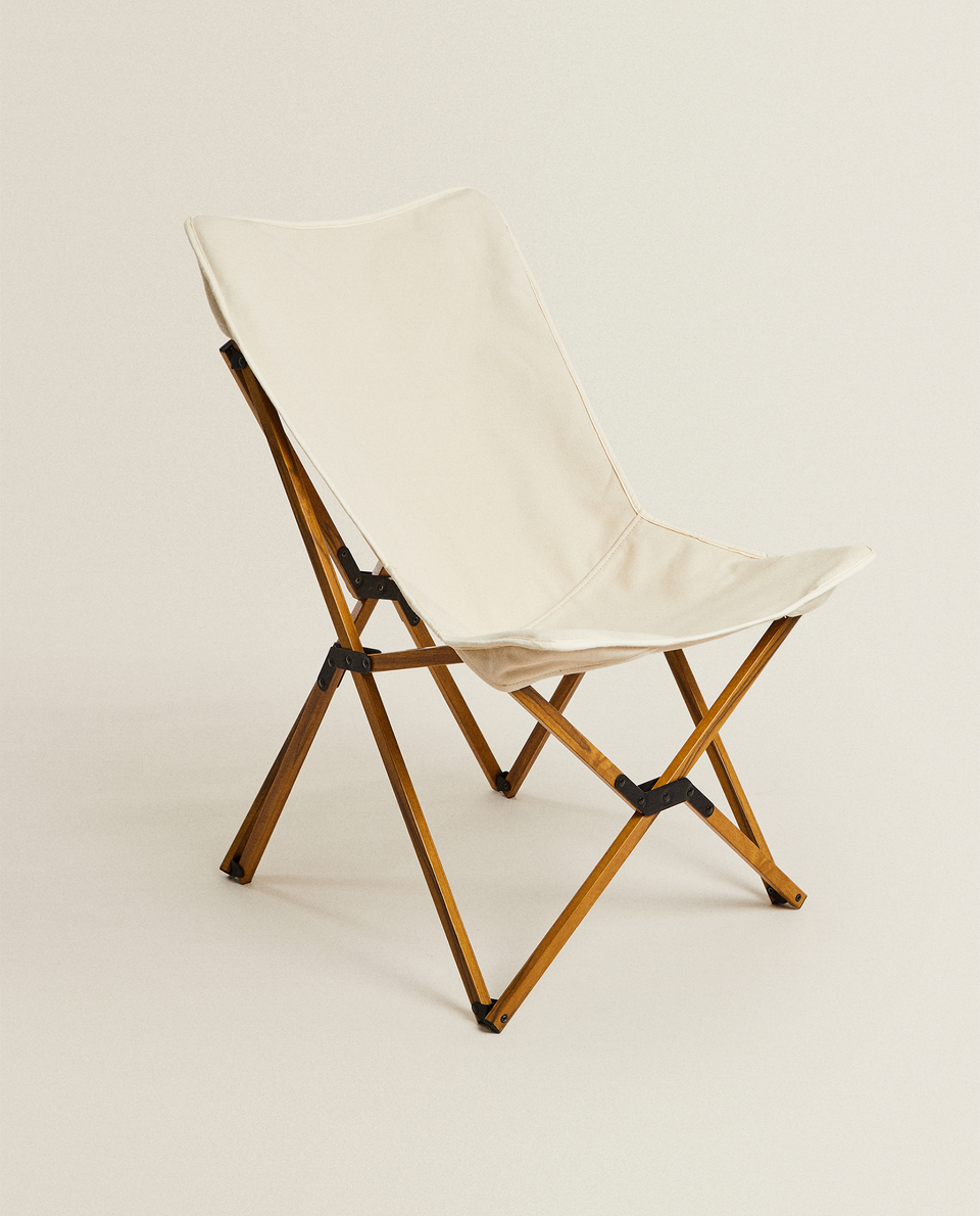 FOLDING ALUMINIUM AND CANVAS CHAIR null Zara Home United Kingdom