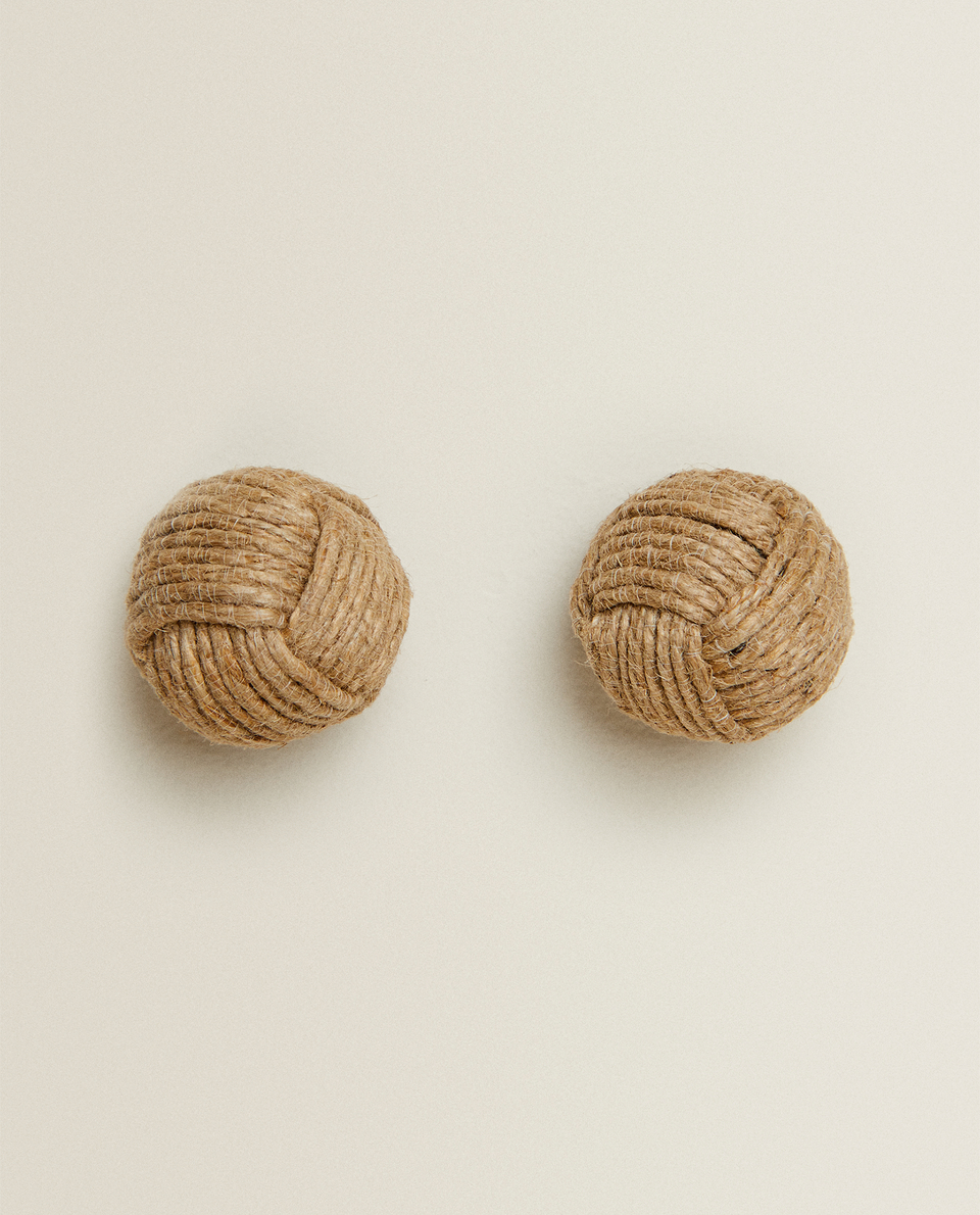 KNOTTED CORD KNOB (PACK OF 2)
