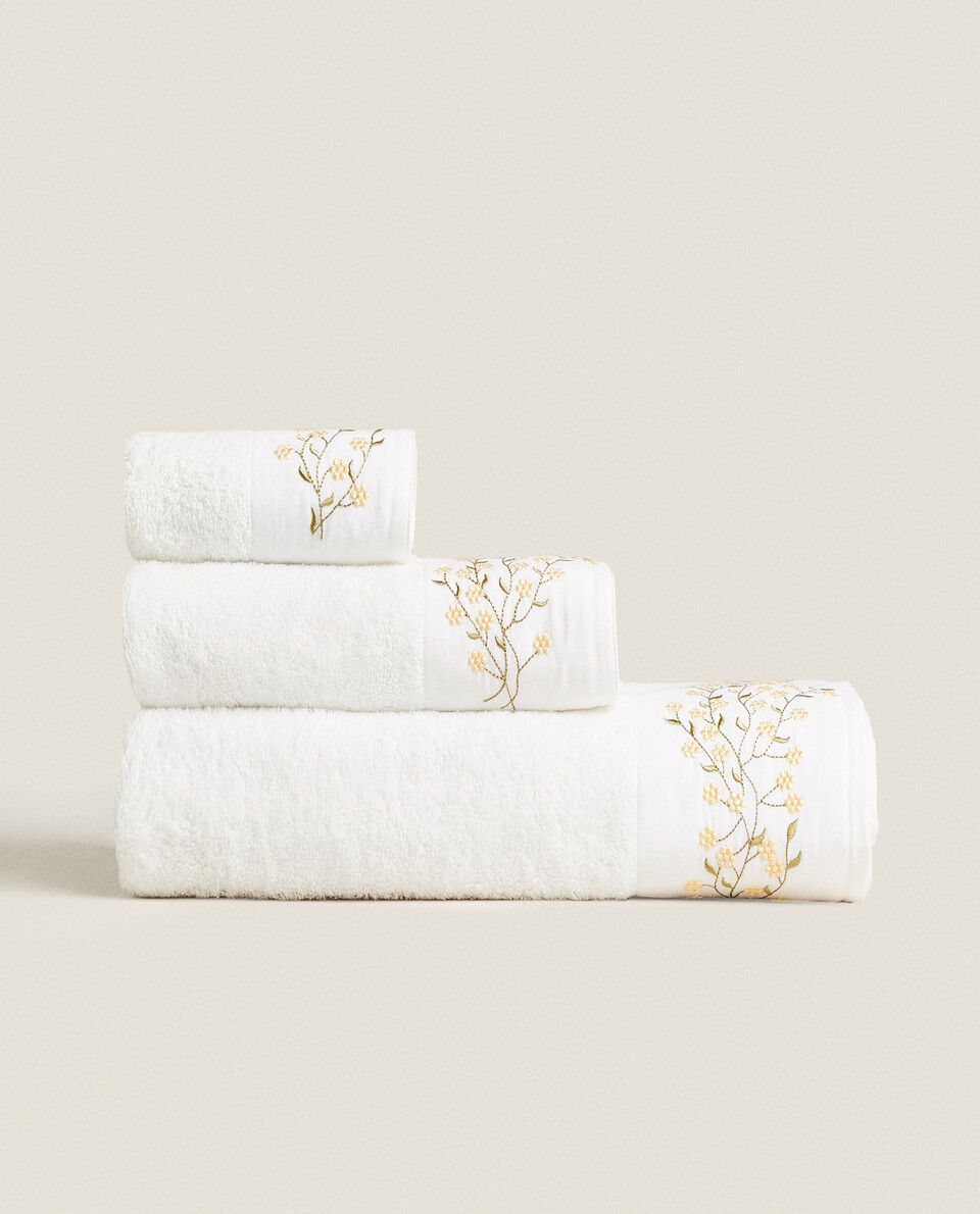 EMBROIDERED COTTON TOWEL