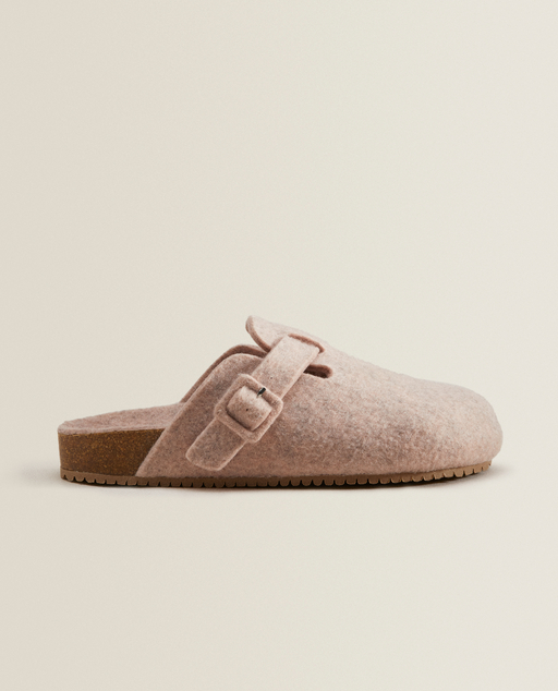 Zueco fieltro hebilla - Mujer - CALZADO - ROPA \u0026 CALZADO | Zara Home España  – Canarias