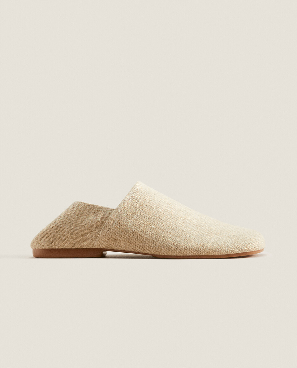 Babucha lino - Mujer - CALZADO - ROPA \u0026 CALZADO | Zara Home México