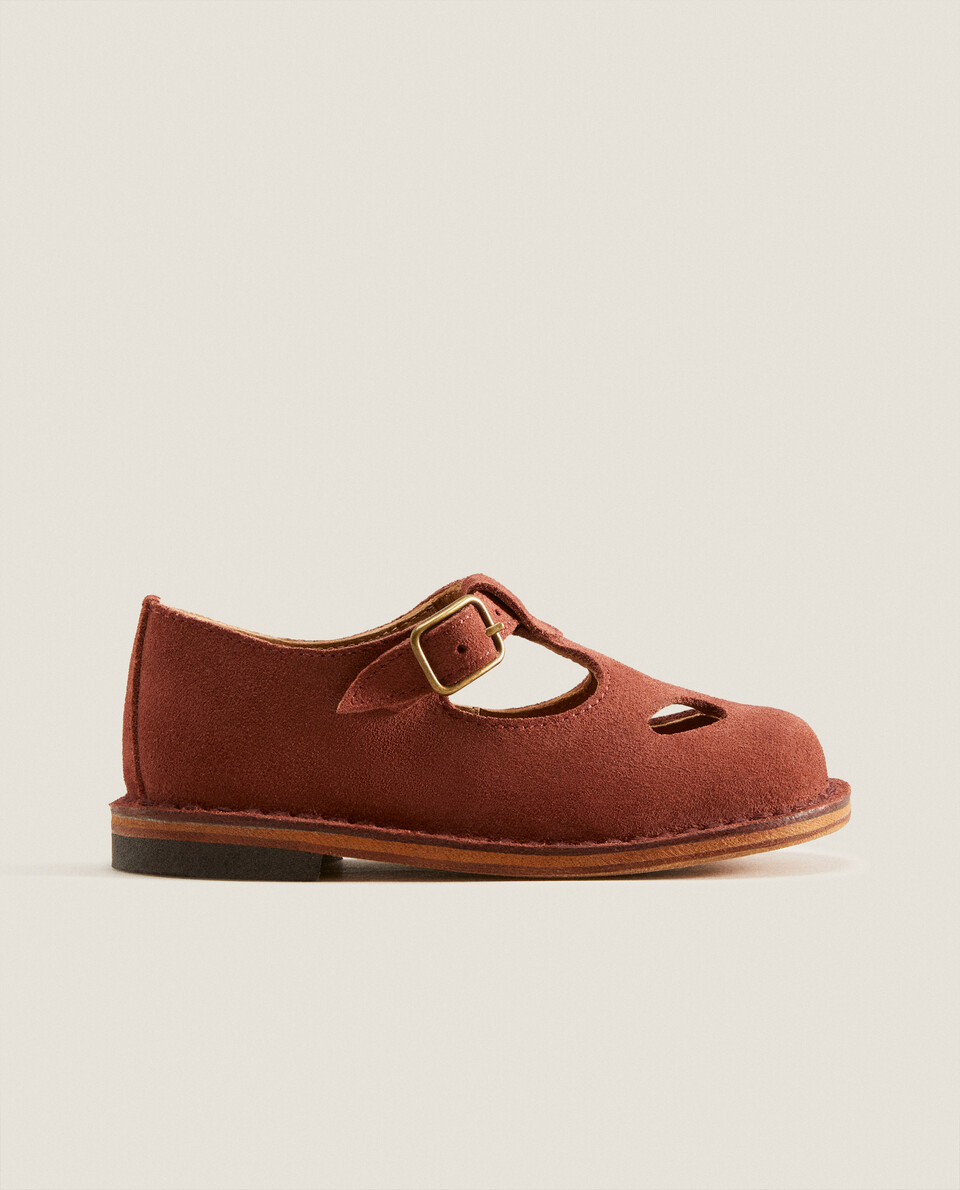 Burgundy leather Mary Janes