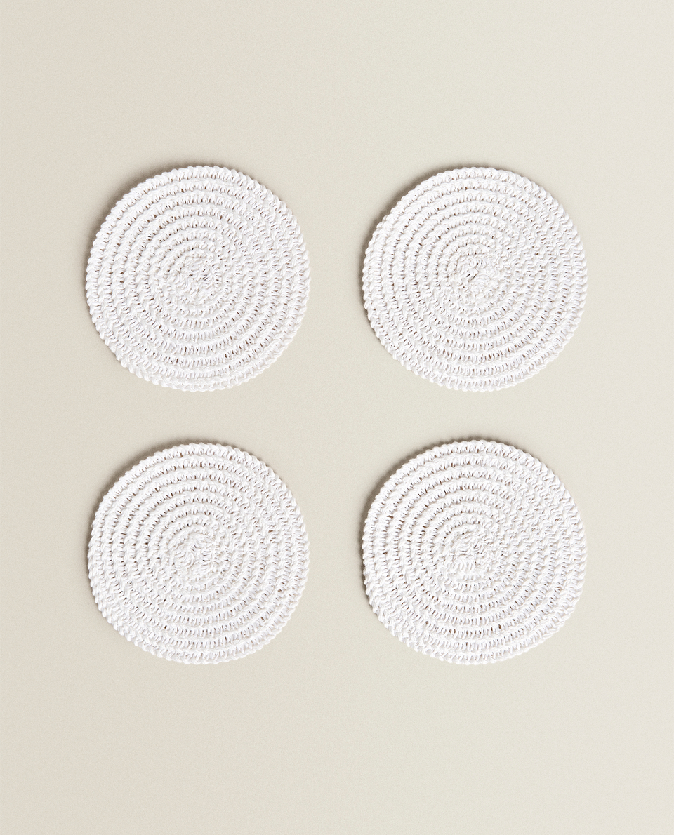 WOVEN PAPER COASTERS (PACK OF 4)