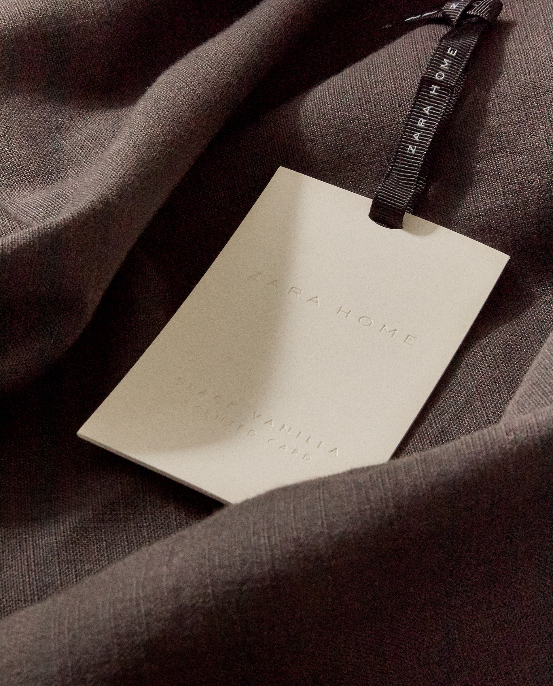 zara home black vanilla scented cards