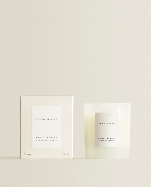 white jasmine zara candle