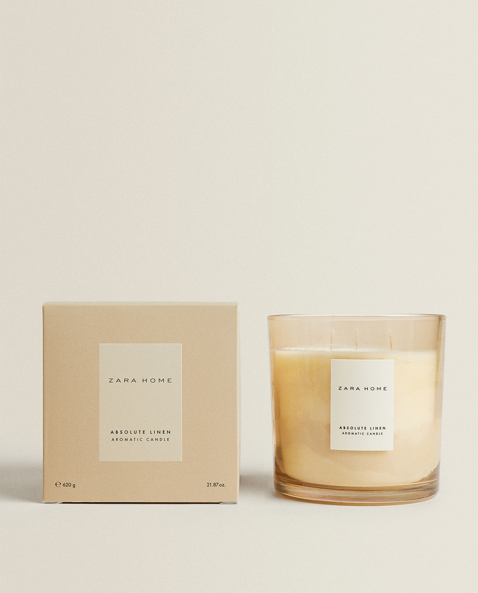 (620 G) ABSOLUTE LINEN SCENTED CANDLE