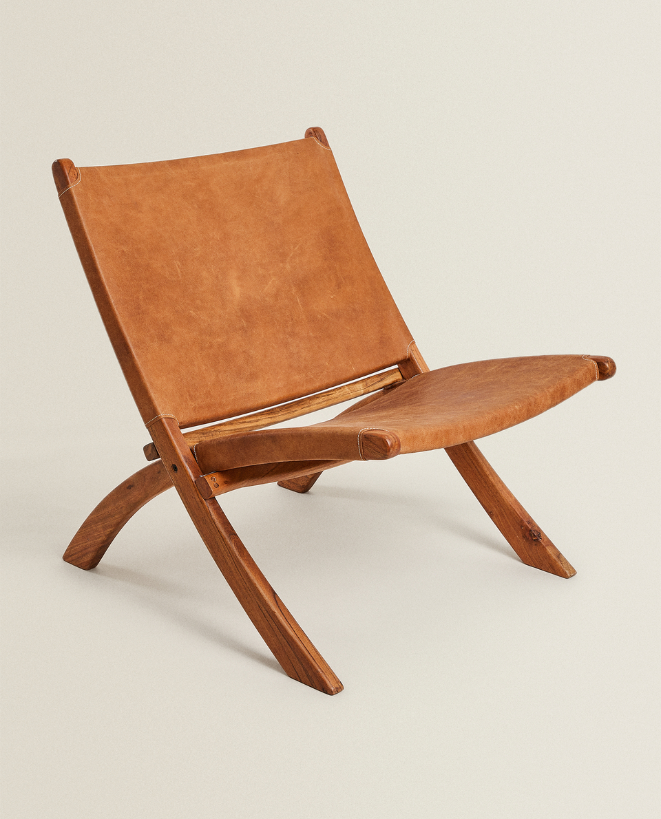 LEATHER FOLDING CHAIR