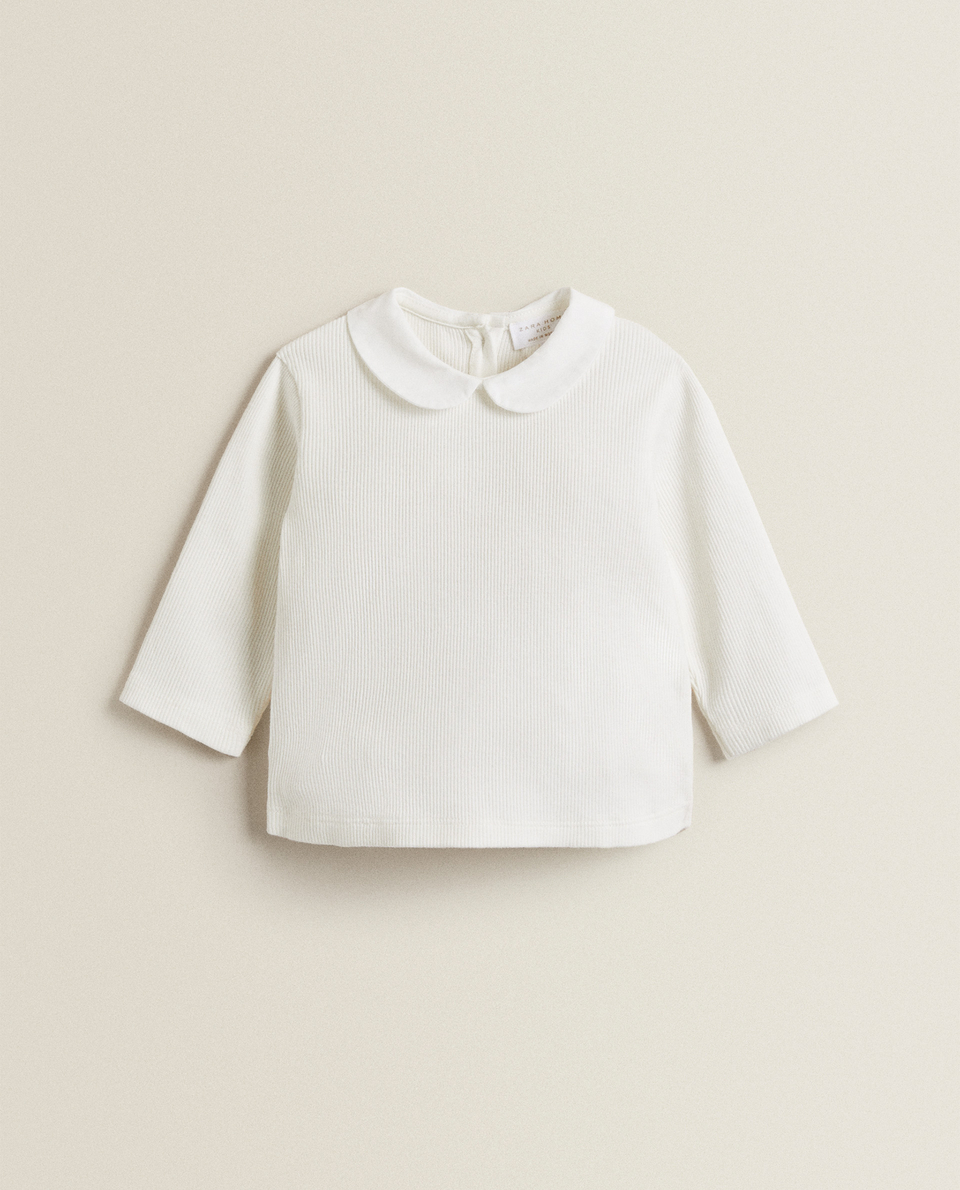 COTTON T-SHIRT WITH COLLAR