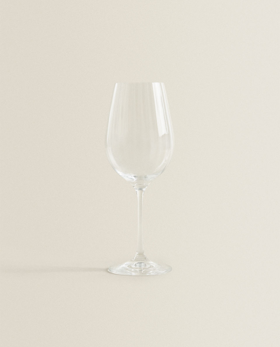 OPTICAL-DESIGN BOHEMIA CRYSTAL WINE GLASS