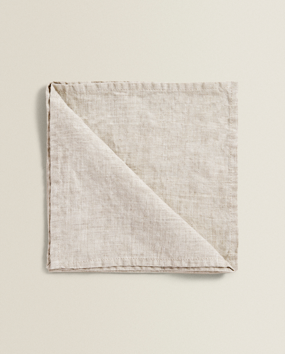 FADED-EFFECT LINEN NAPKIN (PACK OF 2)