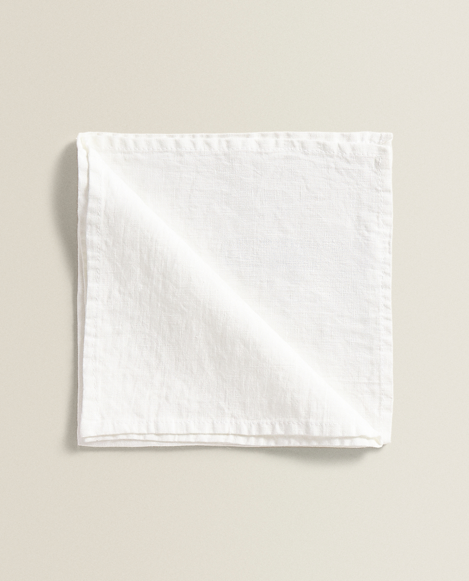 FADED-EFFECT LINEN NAPKIN (PACK OF 2)