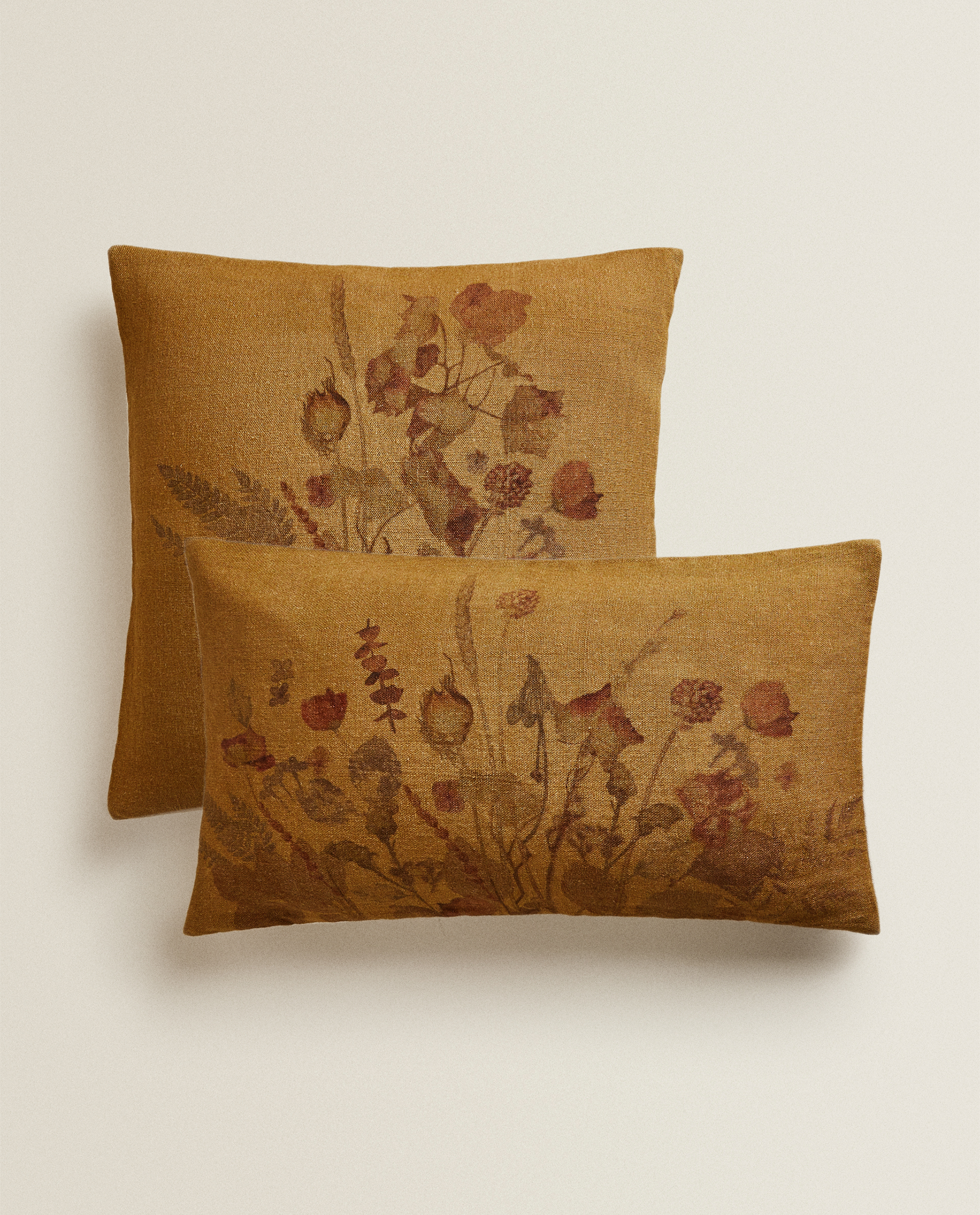 leaf print cushion covers