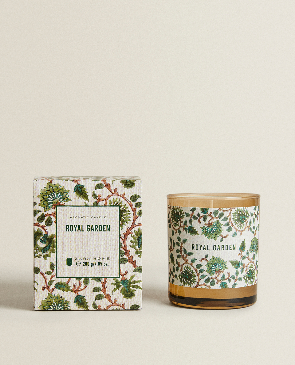 (200 G) ROYAL GARDEN SCENTED CANDLE