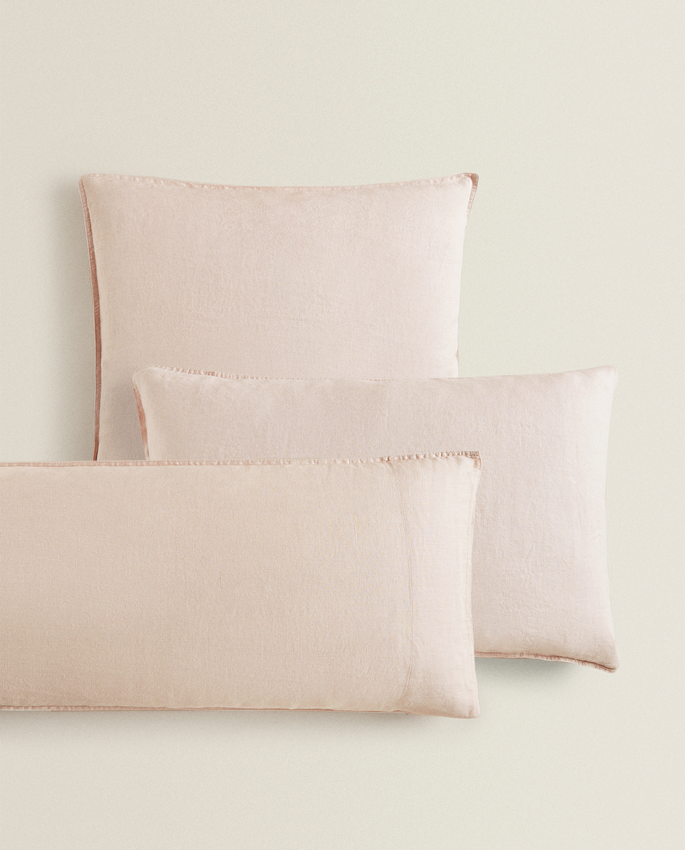 washed linen pillowcases