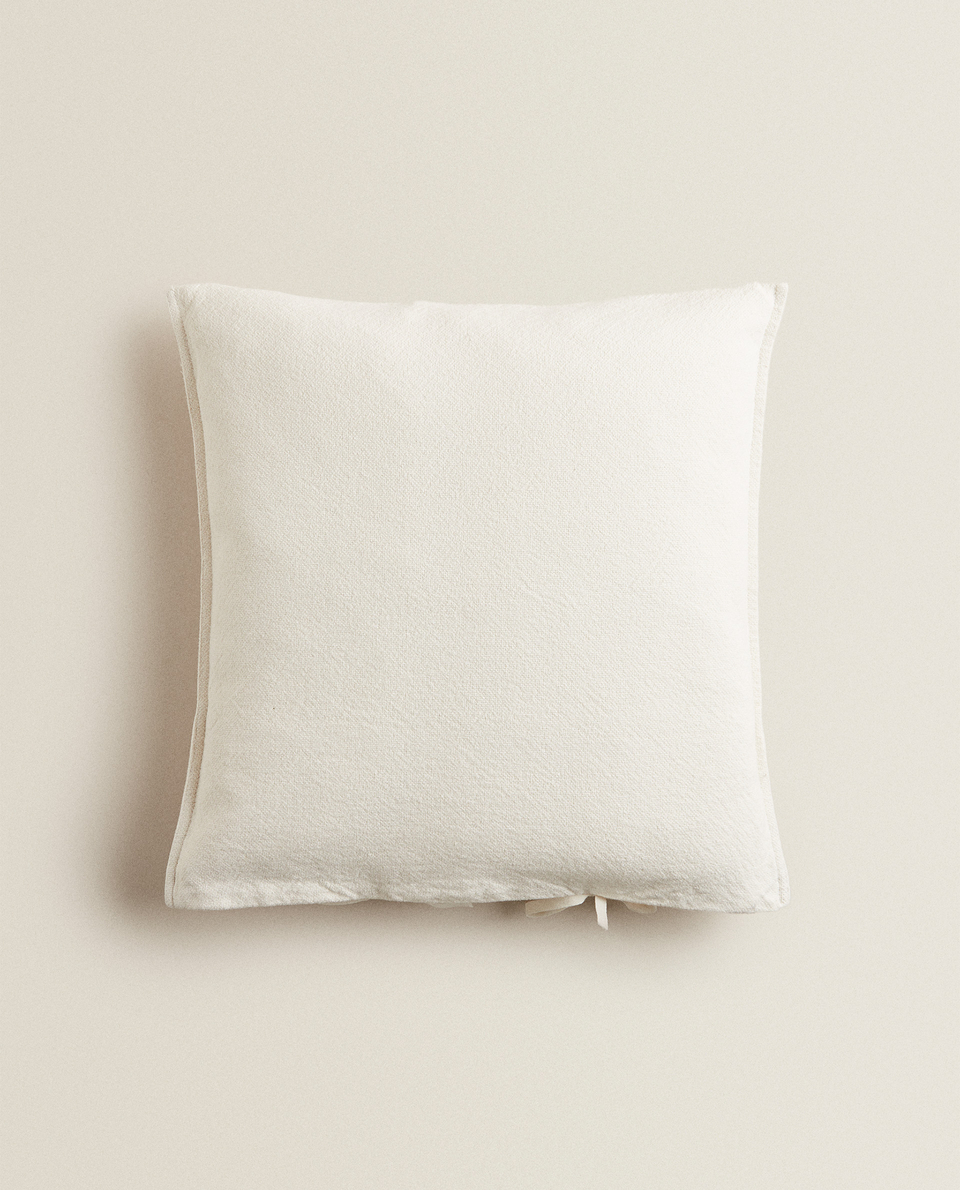 beige linen throw pillows