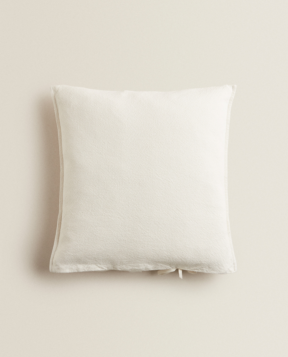 THROW PILLOW COVER WITH TIES