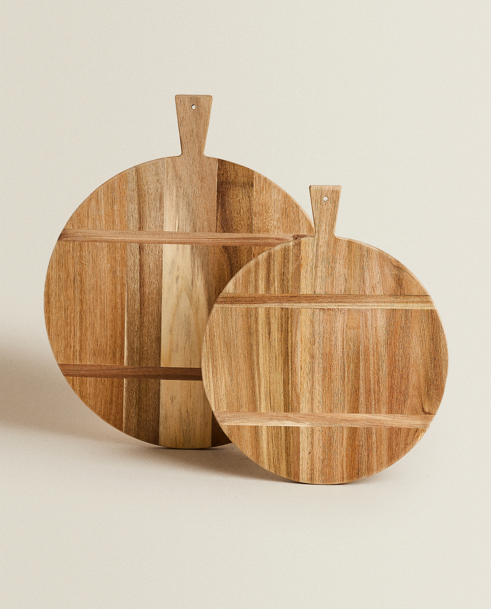 ROUND WOODEN CUTTING BOARD - Mushroom rigatoni - RECIPES | Zara Home United Kingdom
