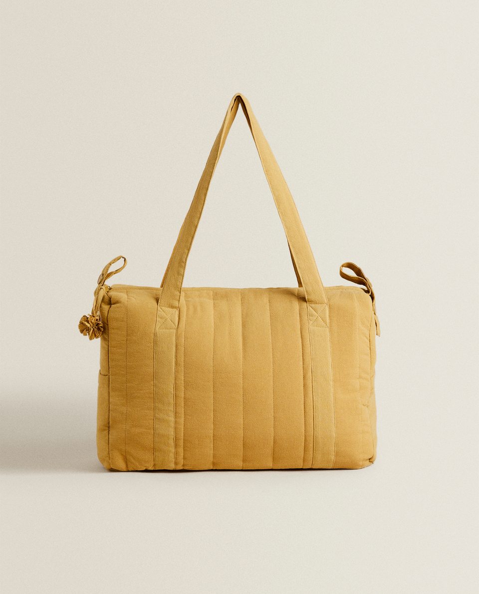 WASHED COTTON MATERNITY BAG