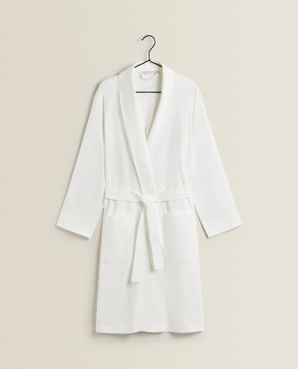 COTTON JERSEY DRESSING GOWN