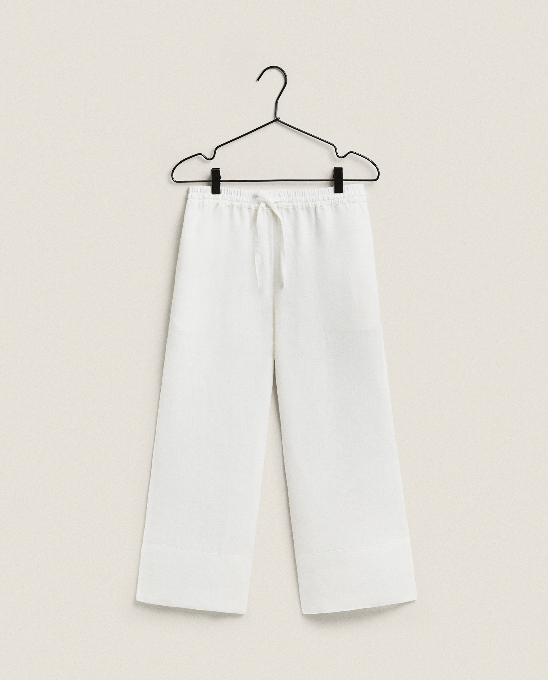 zara basic cropped trousers