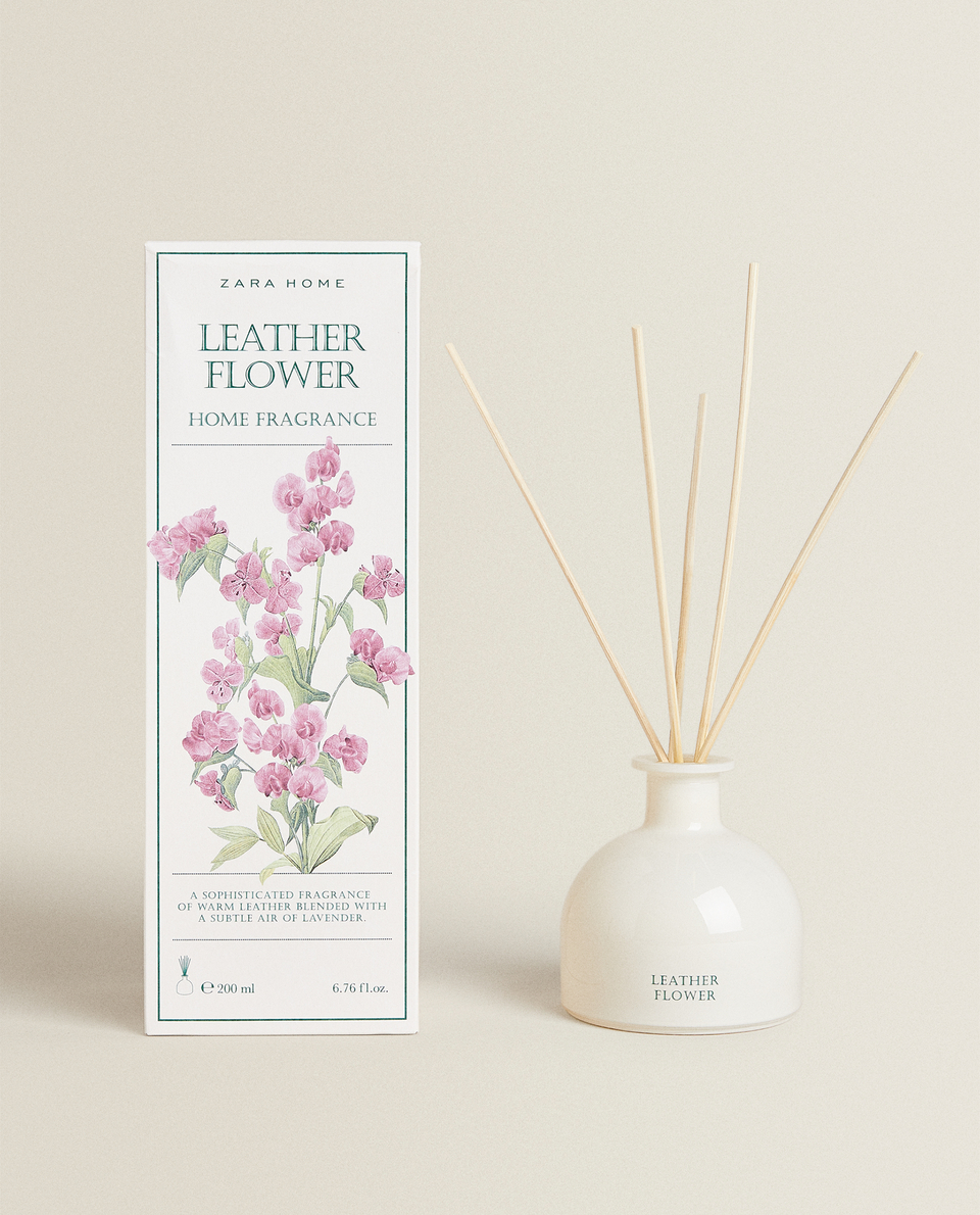 (200 ML) LEATHER FLOWER REED DIFFUSER