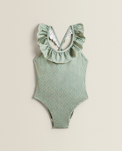 zara floral swimsuit