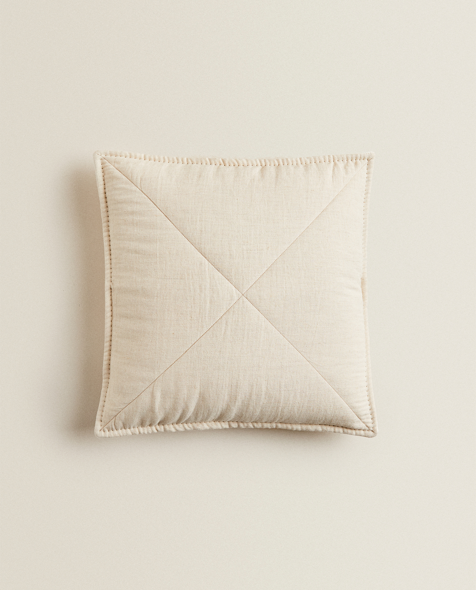 LINEN AND MUSLIN CUSHION COVER