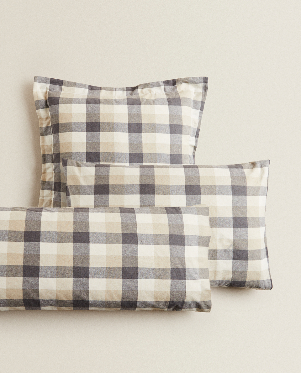 FLANNEL CHECKED PILLOWCASE