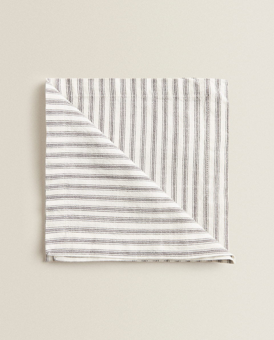 COTTON STRIPED NAPKINS (PACK OF 2)