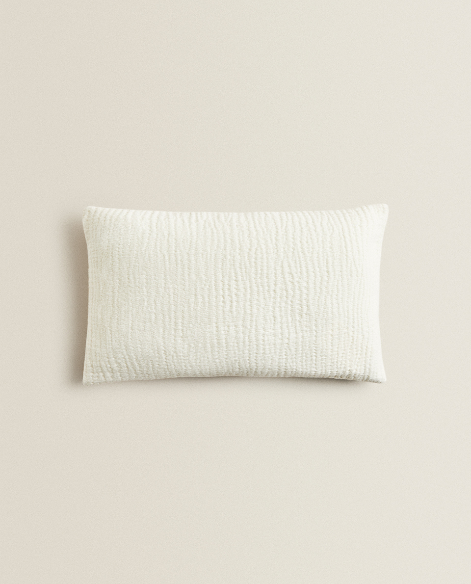 SCALLOPED WOOL CUSHION COVER