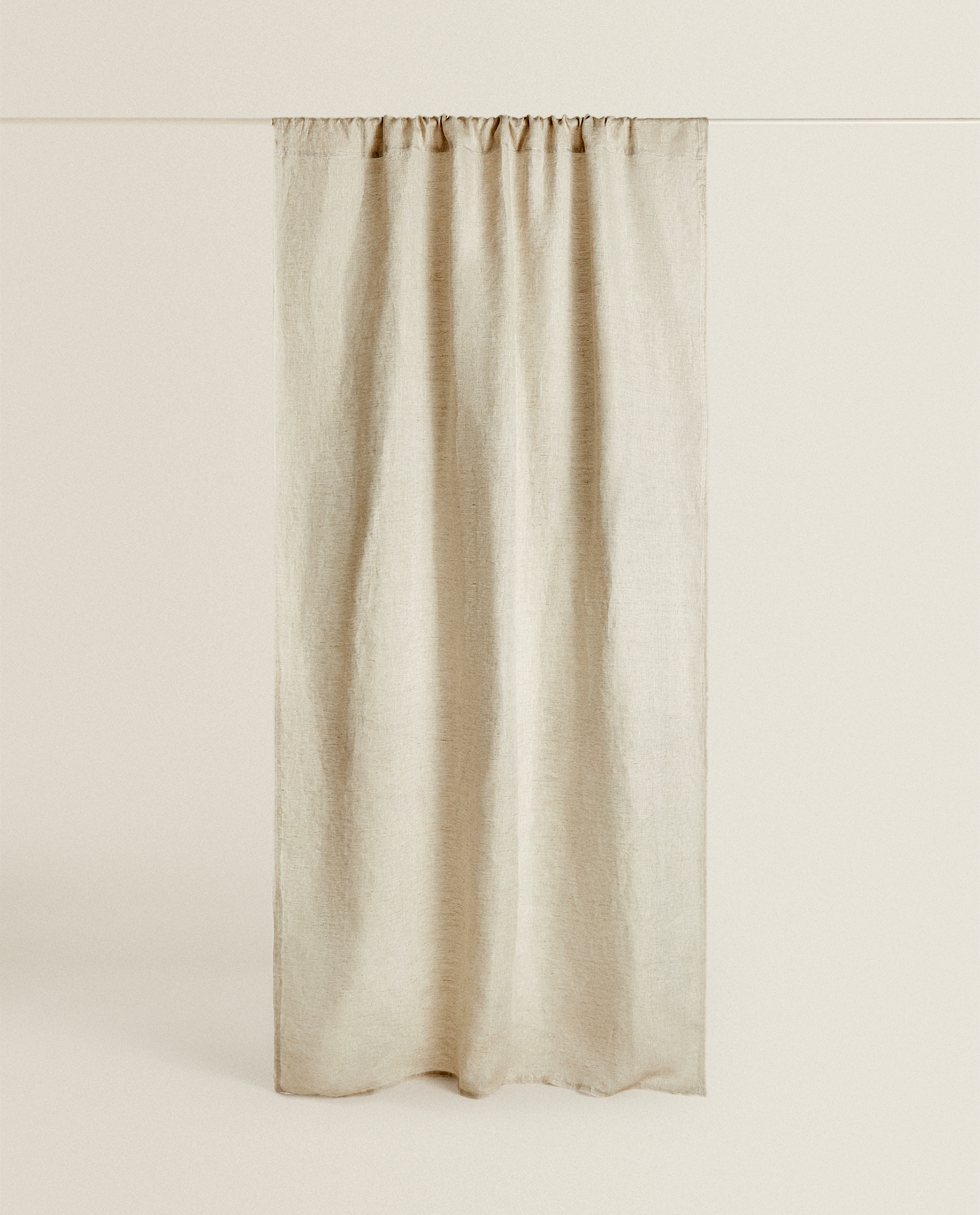 Barre rideau opaque photo herbe sur pierre & uni blanc