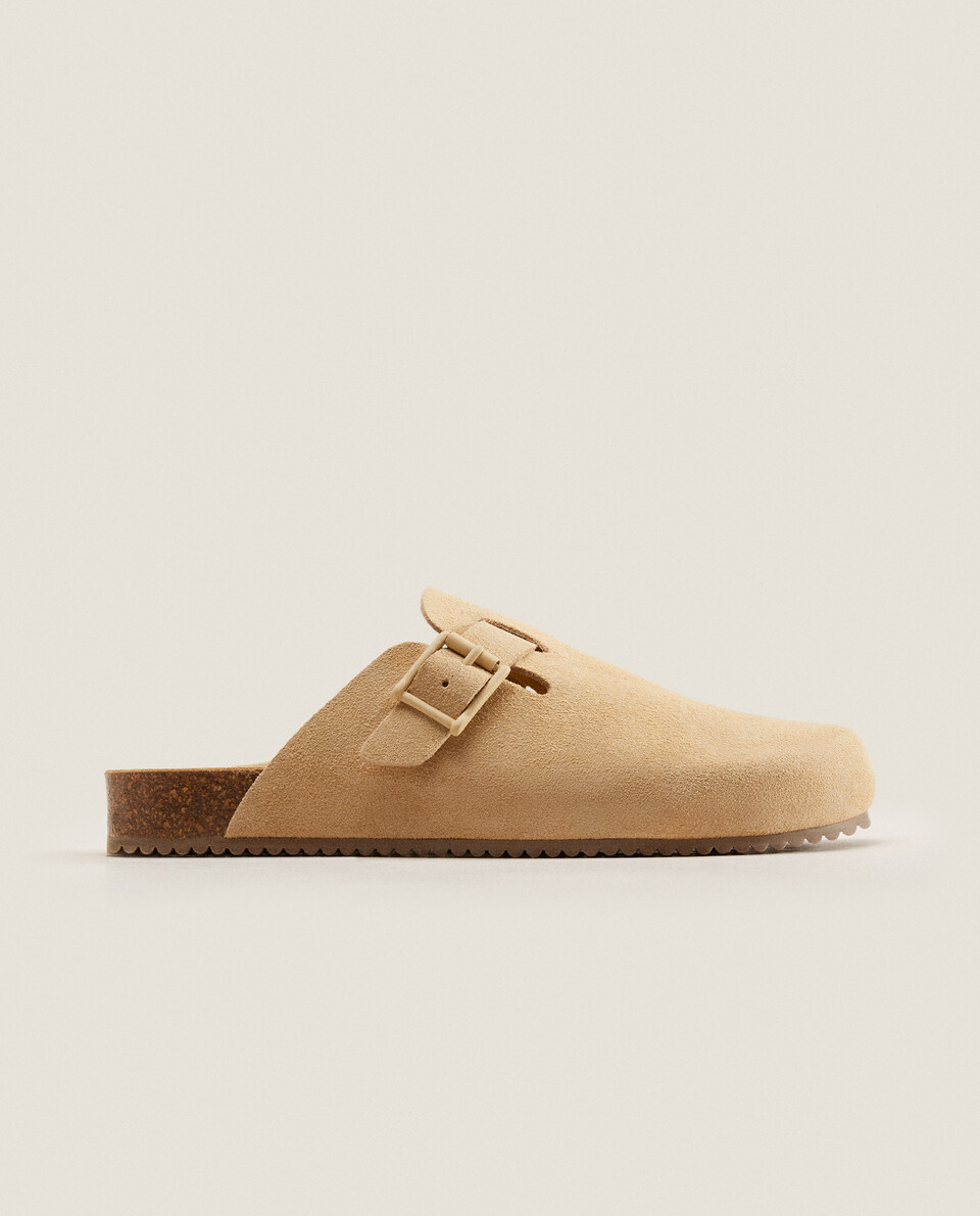 LEATHER CLOGS WITH BUCKLE | Zara Home Worldwide