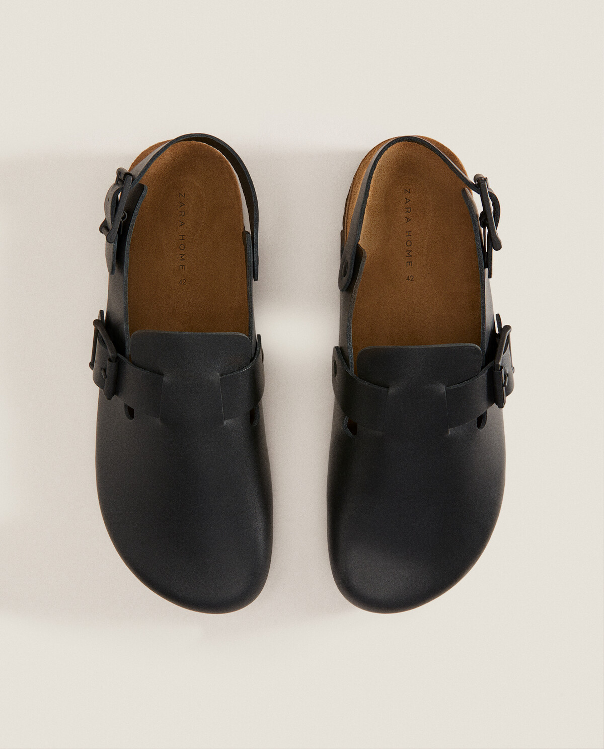 Leather clogs sale with backstrap