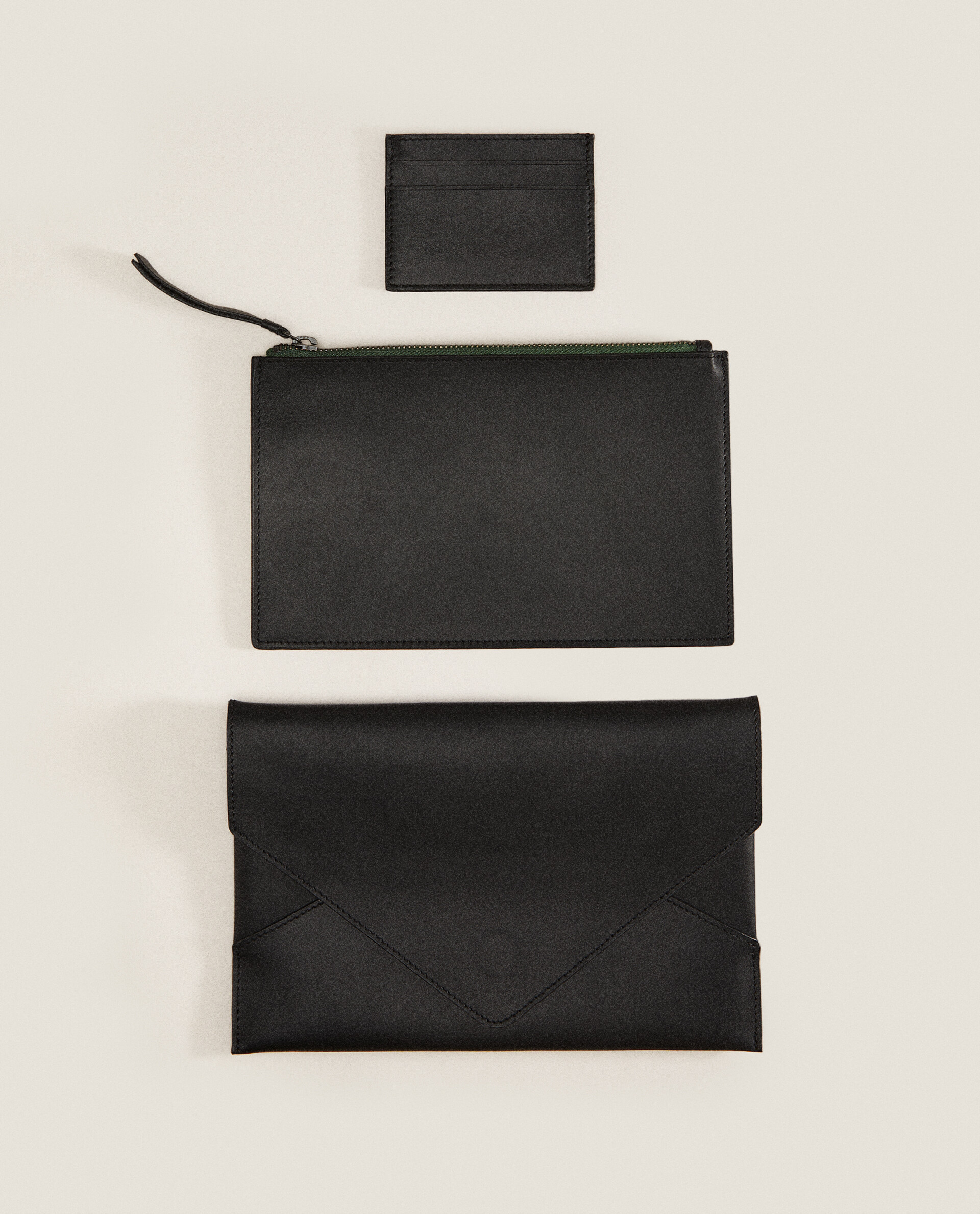 Zara leather clutch store