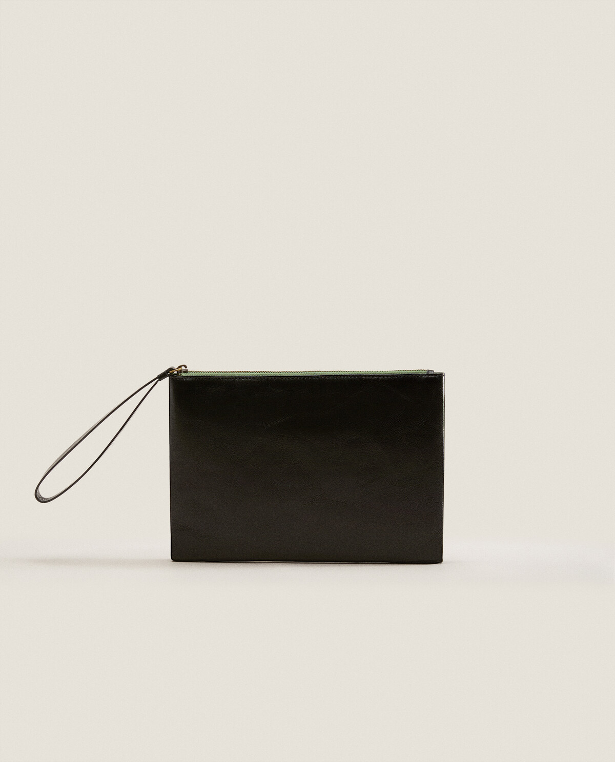 Leather clutch bag