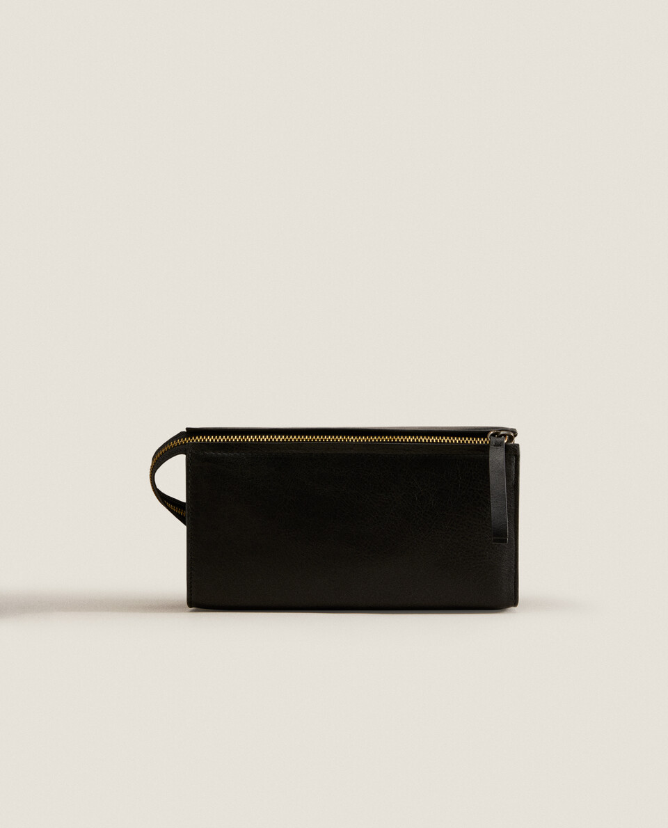 RIGID LEATHER TOILETRY BAG Zara Home Worldwide