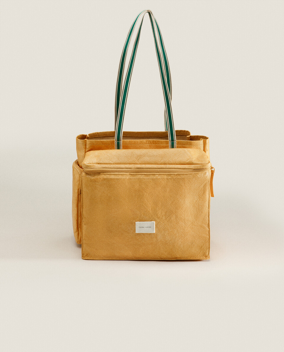 SHOPPING BAG WITH PAPER COMPARTMENTS
