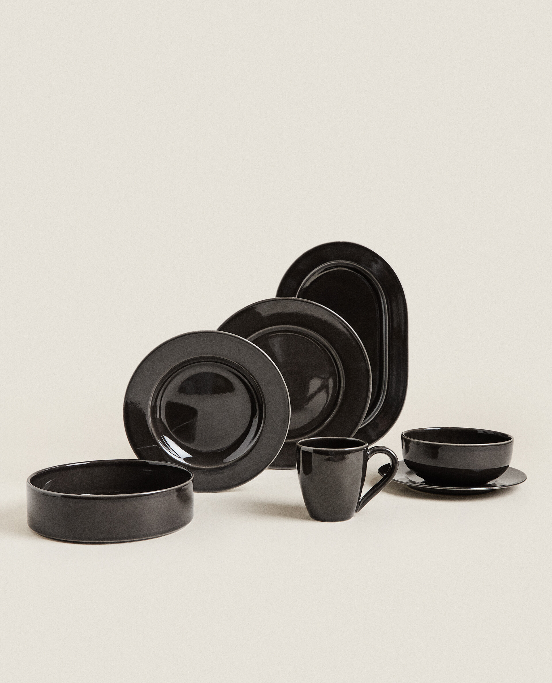 VAJILLA GRES NEGRO