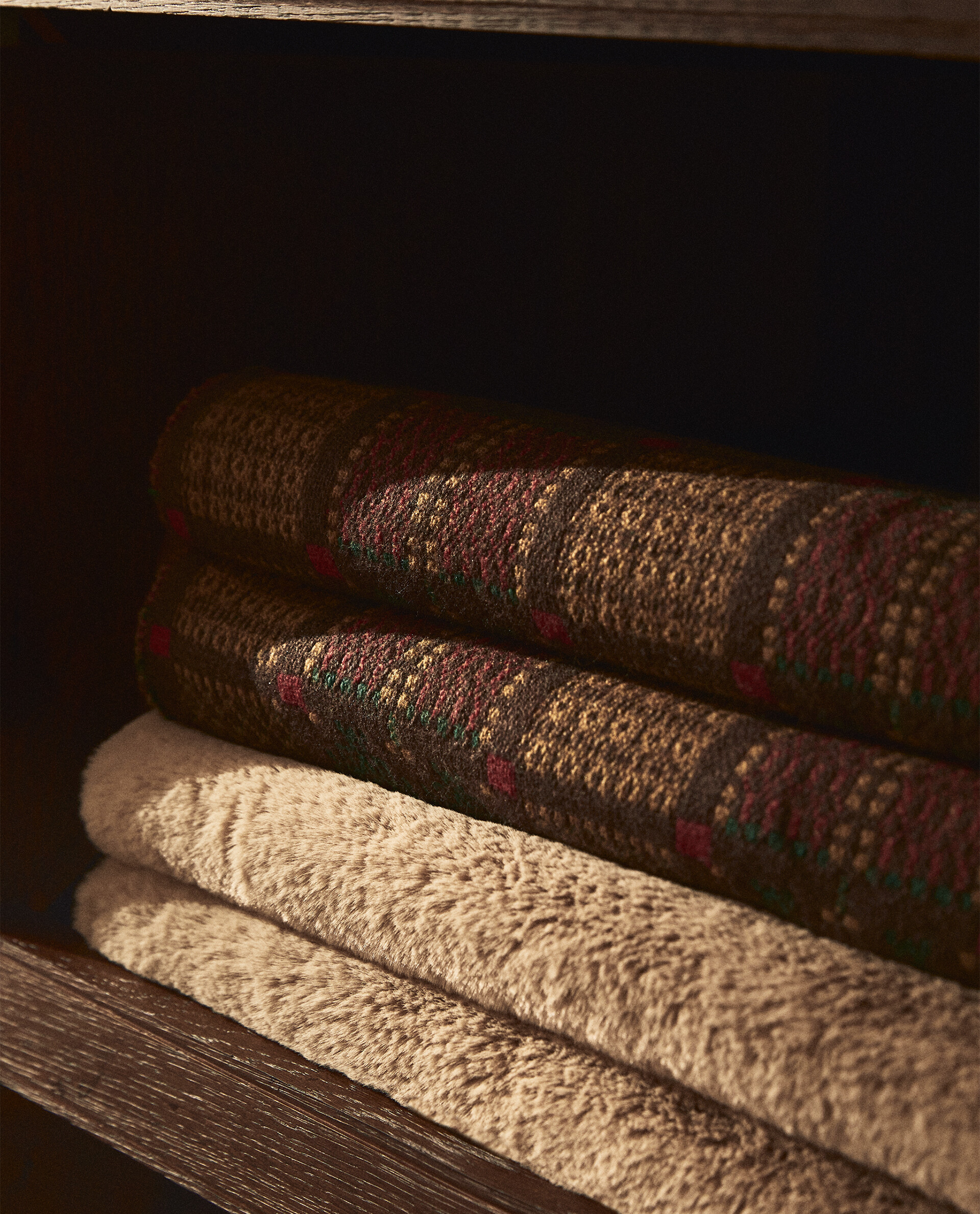Zara home store faux fur blanket