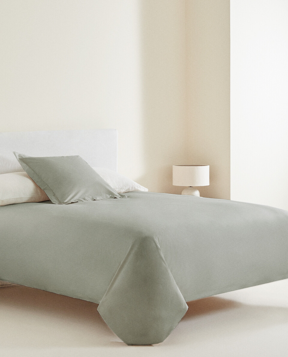 (180 FILS) HOUSSE DE COUETTE PERCALE DE COTON