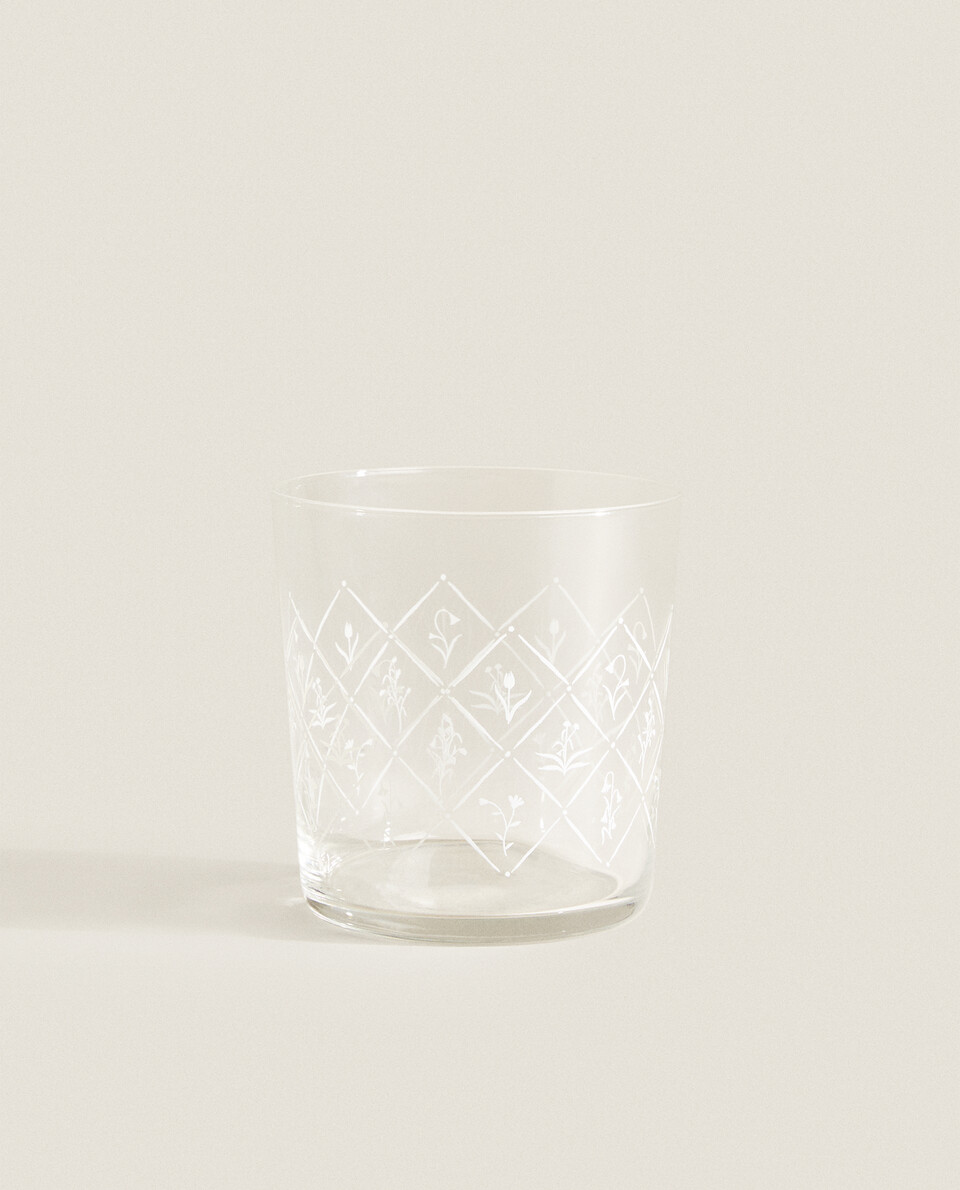 GLASS TUMBLER WITH TILE TRANSFER Zara Home Brasil